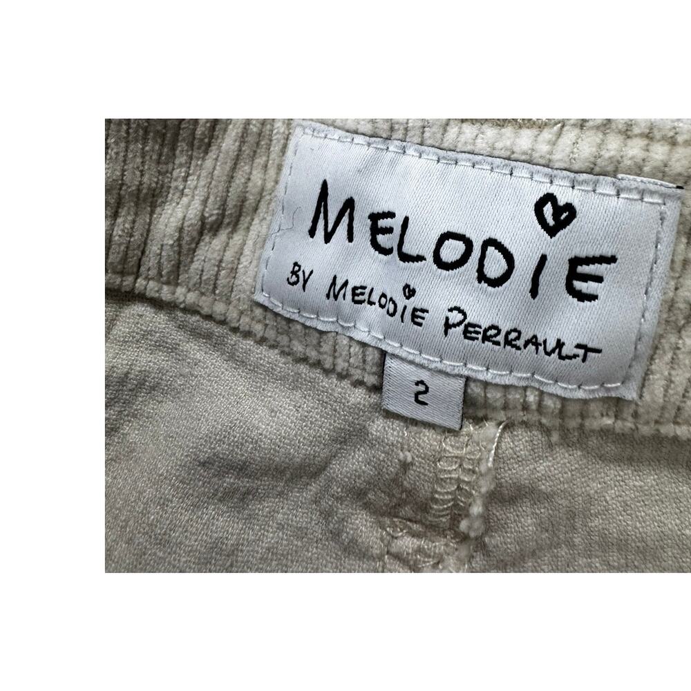 Melodie by Melodie Perrault Womens Size 2 Beige Corduroy Pants - Picture 3 of 9